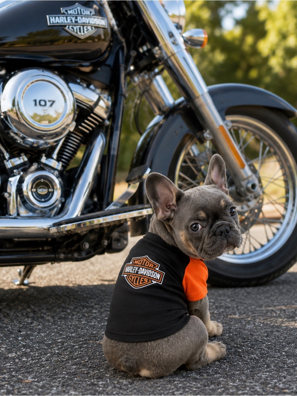 Harley-Davidson 2010 Collectible Mini T-Shirt PuppyDog-Plush-ToyShirt BIKER MOTO